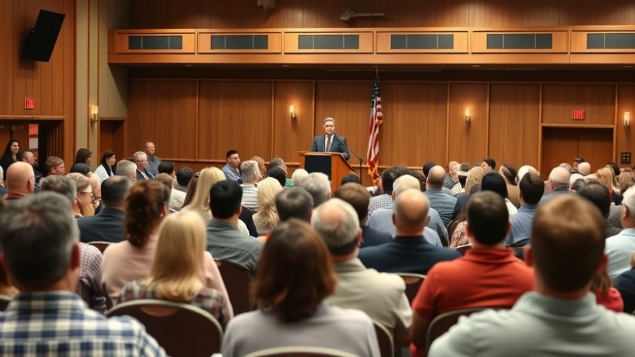 Civic engagement at a casual town hall meeting, fostering democracy innovation.