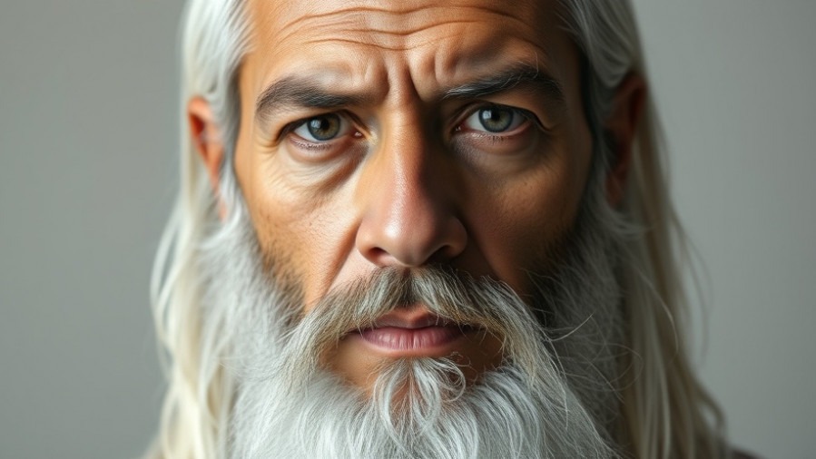 Hispanic man with long white hair in a serious portrait for San Antonio crime reports.