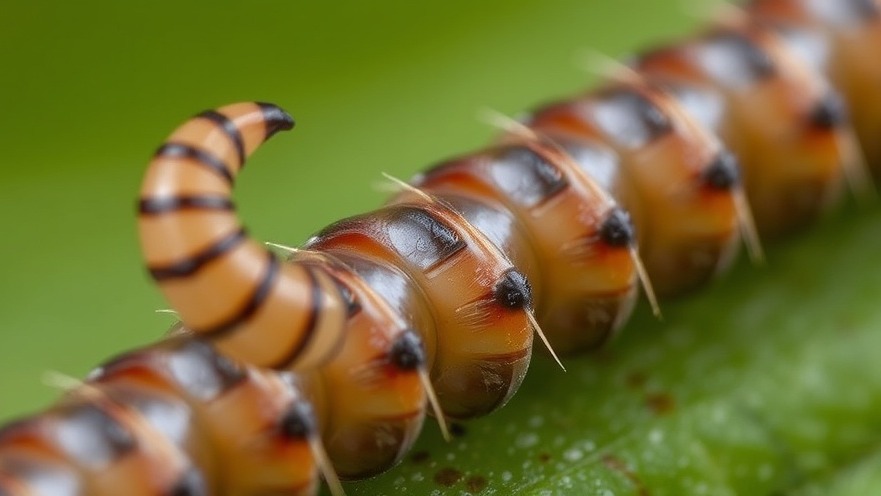 Closeup of a screwworm, highlighting Texas agriculture vulnerability and prevention measures.