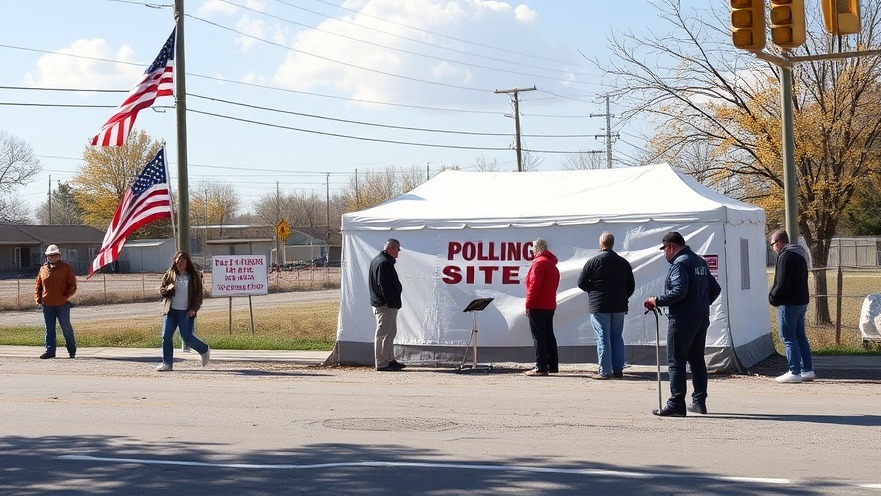 Poll workers assisting voters at a busy polling site during Texas elections.