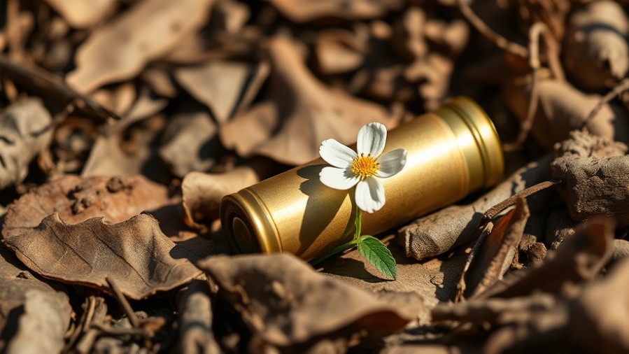 Shotgun shell among leaves highlights Houston crime increase and safety issues.