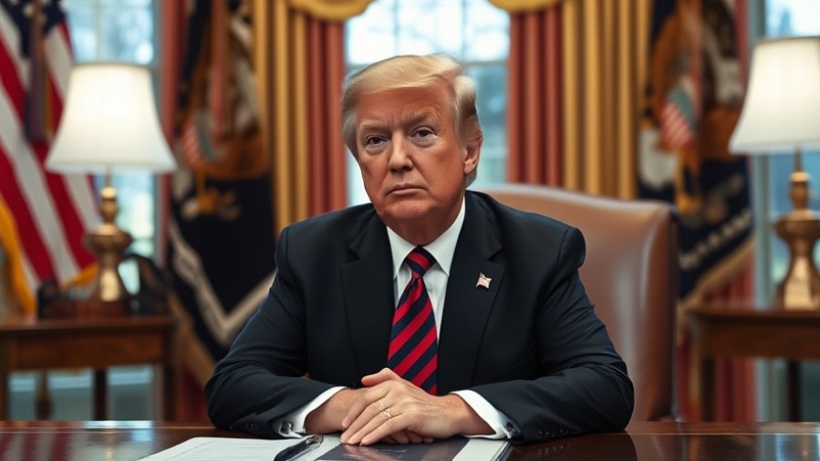 Trump in the Oval Office discussing the latest breaking news today.