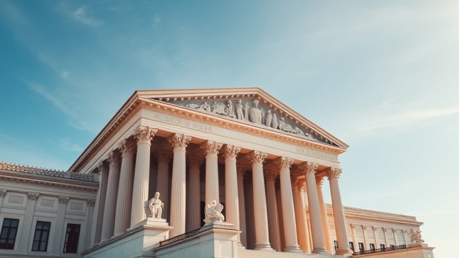 US Supreme Court building representing same-sex marriage legislation and LGBTQ+ rights.