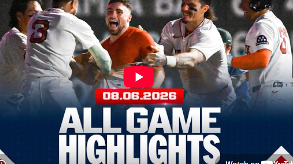 MLB highlights August 6 celebration scene with players.