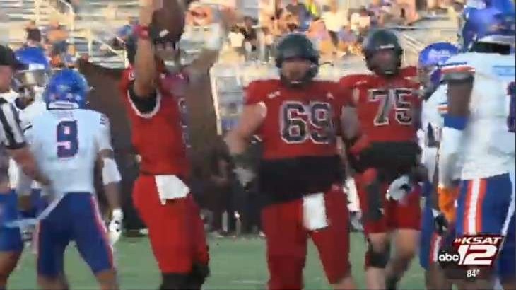 Incarnate Word Cardinals player scoring in overtime victory.