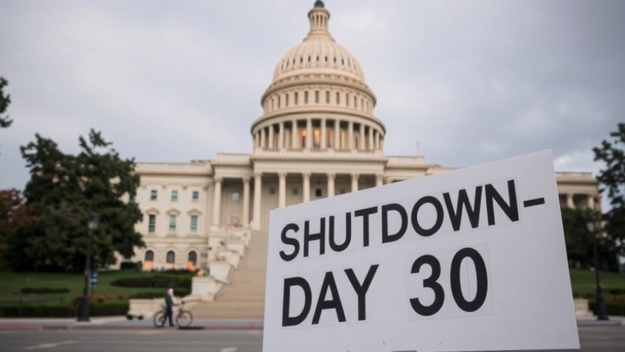 Capitol Hill news: US Capitol building with shutdown sign on Day 30