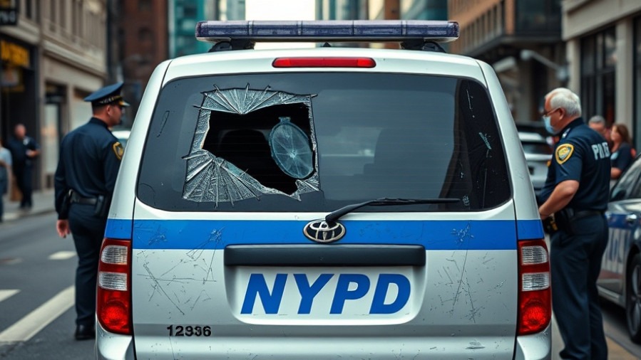 Vandalized NYPD vehicle highlights New York vandalism incidents, police community relations.