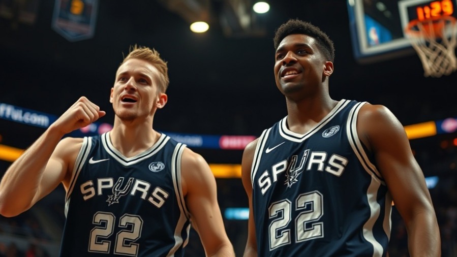 San Antonio Spurs highlights as players show contrasting emotions in mid-action.