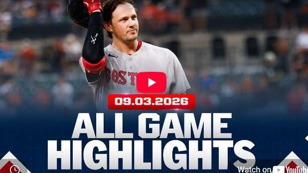 MLB highlights September 3 showing a player celebrating.