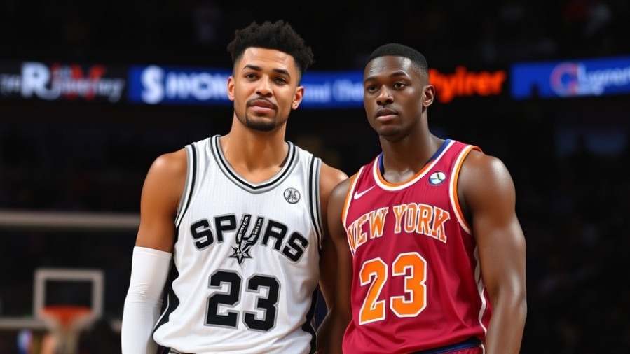 NBA game analysis featuring Spurs and Knicks players in action.