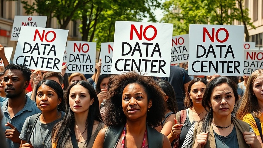 Vibrant protesters against data centers in Dallas, capturing local news moments.