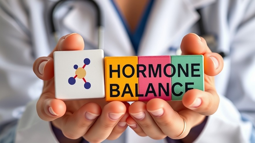 Medical professional holding colorful hormone blocks, showcasing holistic wellness.