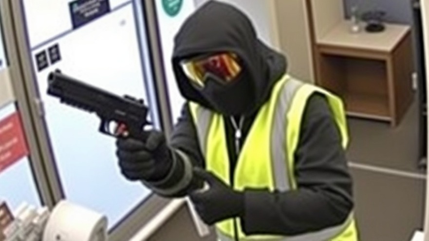 Breaking news austin: Eyewitness reports of a suspect in disguise during bank robbery.