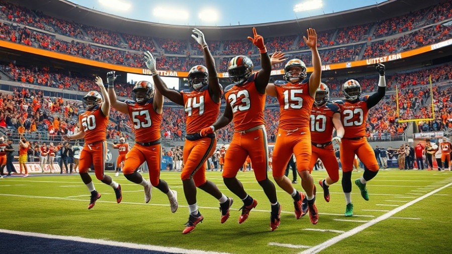 UTSA Roadrunners football players celebrating in a packed stadium, vibrant San Antonio news.