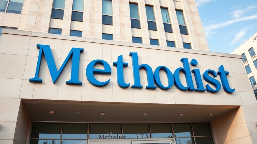 Modern Methodist hospital facade highlighting Houston employment rankings.