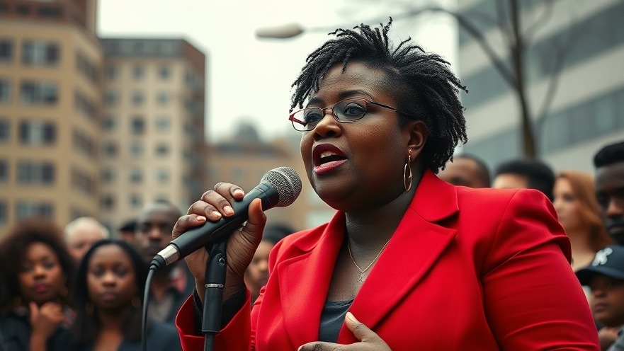Passionate speaker at New Jersey news immigration protests, engaging crowd outdoors.