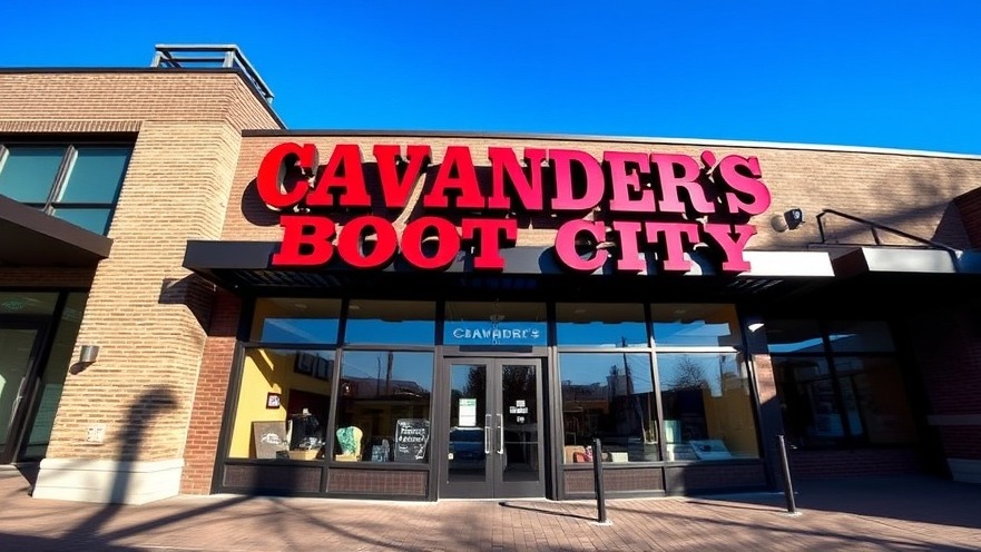 Modern Cavender's Boot City storefront in San Antonio retail news with vibrant colors.