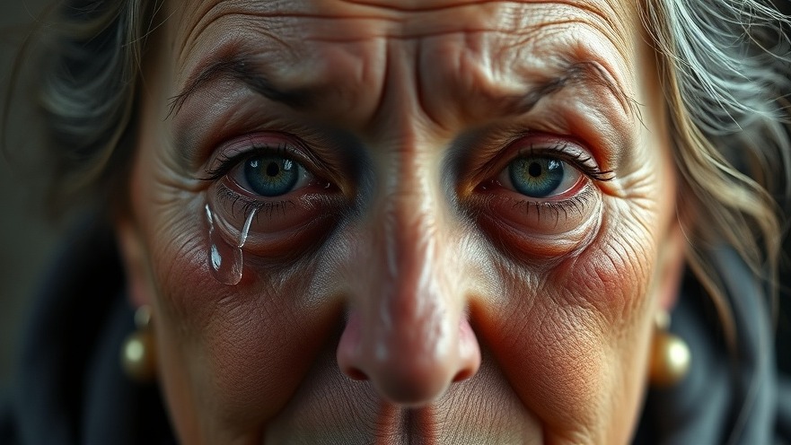 Middle-aged woman expressing emotional wellness through tears, embodying personal growth habits.