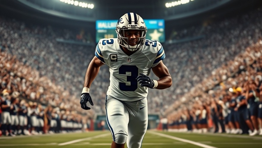 Dynamic shot of Dallas Cowboys #3 player showcasing NFL draft picks impact.