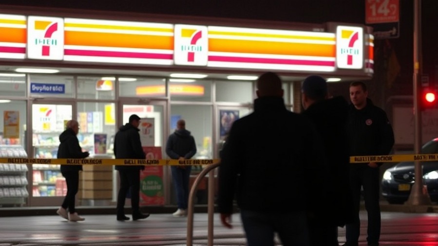 Crime scene at 7-11 highlighting public safety in Austin amid police shooting news.