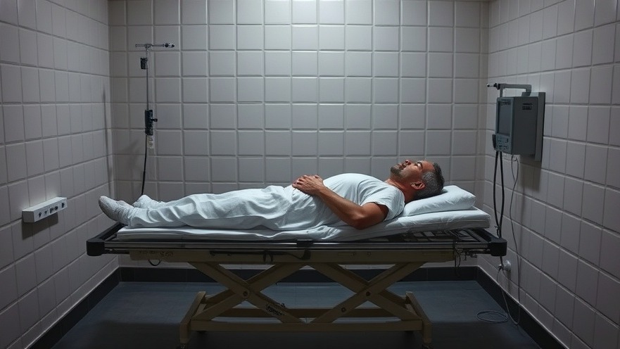 Texas death penalty execution chamber highlighting mental health in justice system.