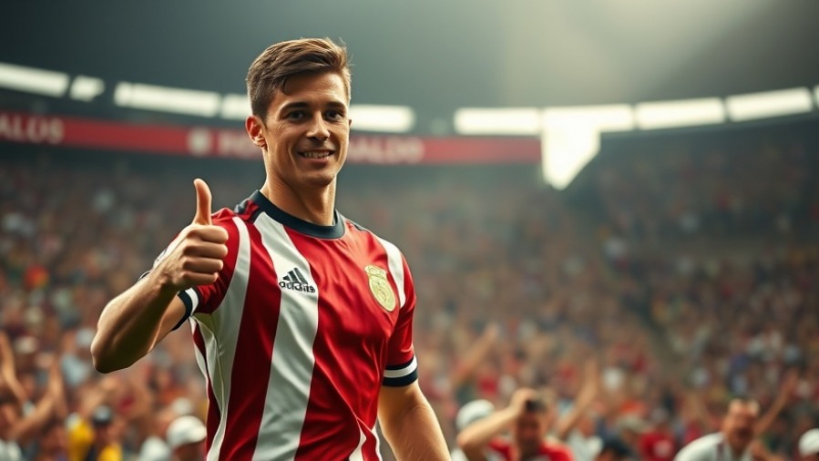 Cristiano Ronaldo giving thumbs up during FIFA World Cup 2026 soccer match in Houston.