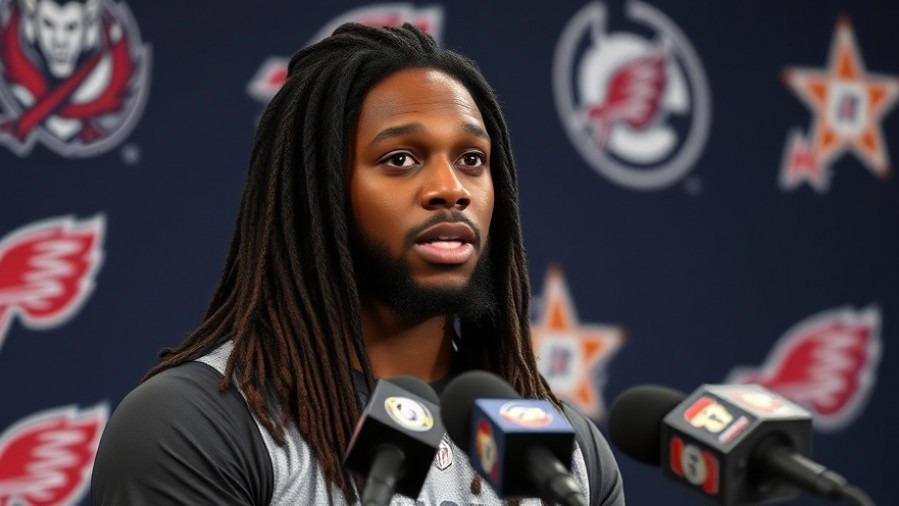 C.J. Stroud press conference showcasing quarterback leadership for Houston Texans future.