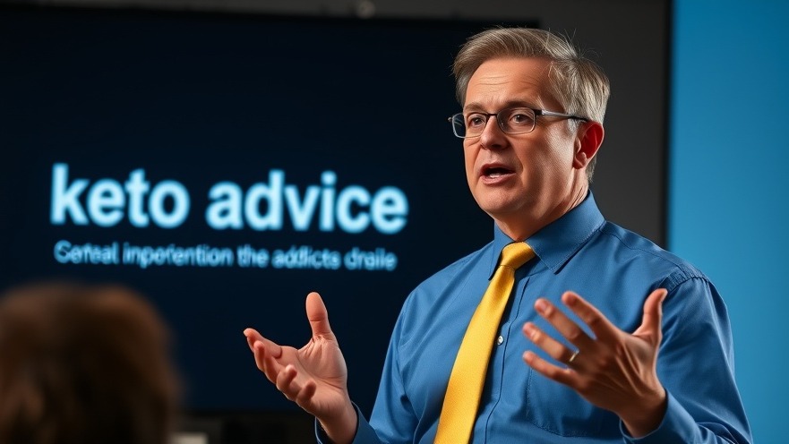 Professional man presenting stress relief techniques for seniors