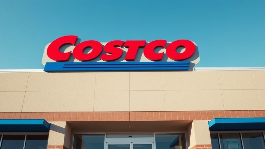 Costco storefront under blue sky, showcasing food safety and consumer health.