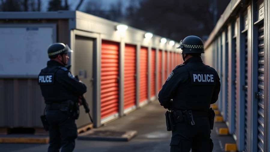 Police at a storage facility in San Antonio for community safety news.