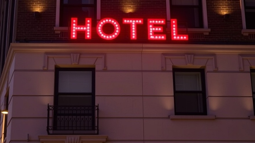'Hotel' sign dimming as Hyatt undergoes a luxury hotel remodel in Austin, enhancing local business impact.