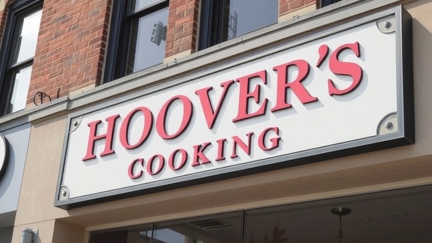 The 'HOOVER'S COOKING' sign highlighting Austin soul food and its culinary legacy.