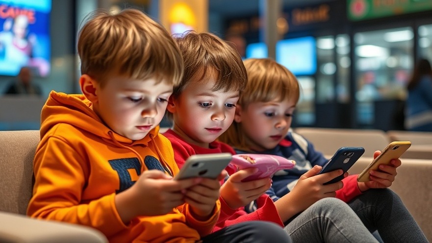 Kids using phones highlights the need for social media regulation and parental controls.