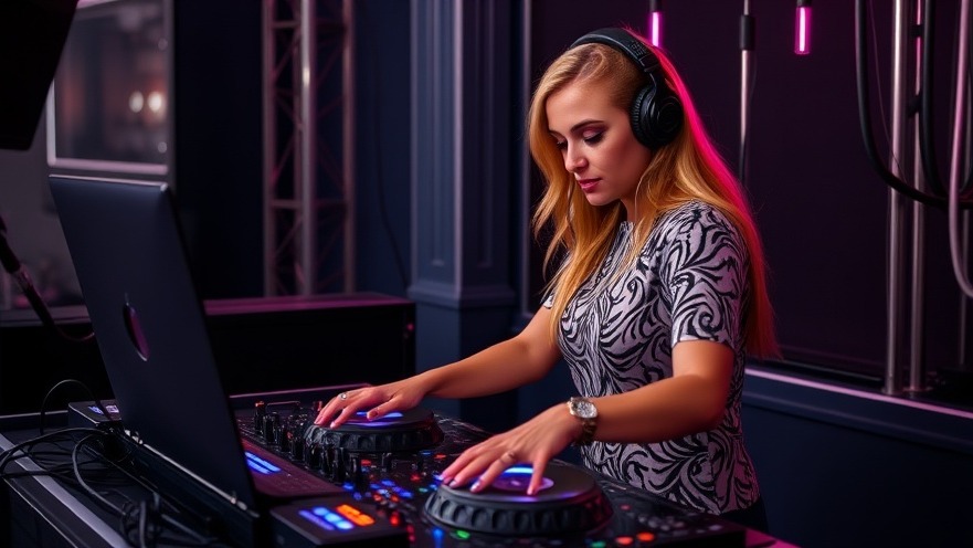 Female disc jockey promoting healthy lifestyle habits for holistic wellness.
