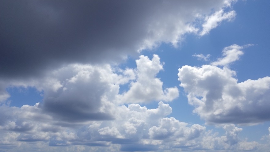 Partly cloudy day indicating possible severe storms in San Antonio weather news.