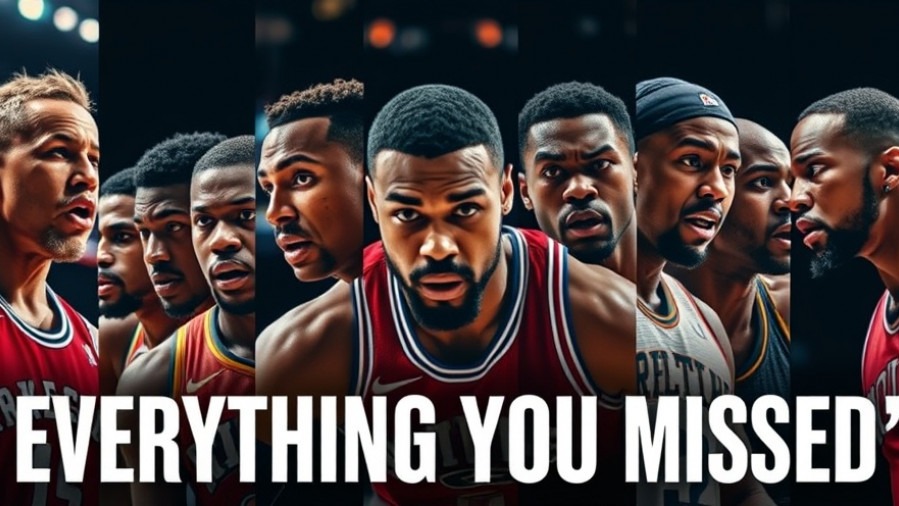 Dynamic NBA recap collage showcasing player of the night in action.