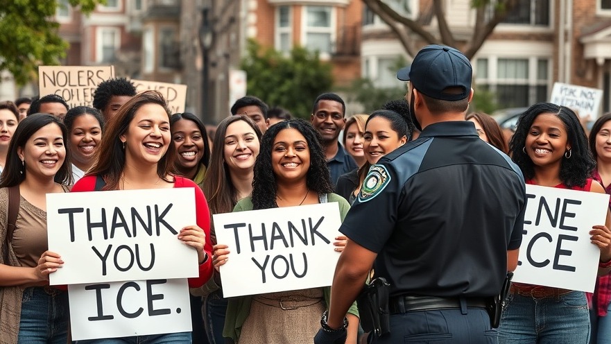 Diverse protesters showing community values, addressing law enforcement issues amidst the cultural divide in America.