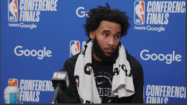 San Antonio Spurs players showing confidence during playoffs.