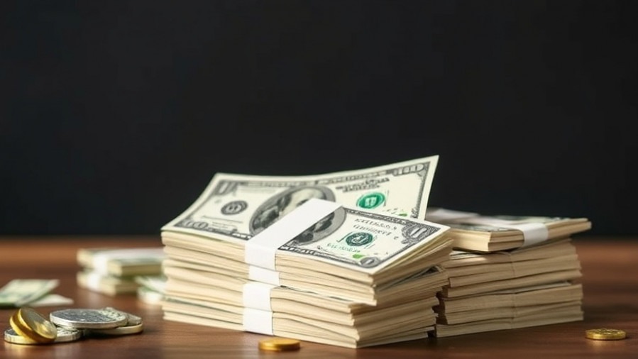 Stacks of cash representing Texas unclaimed funds for financial relief.