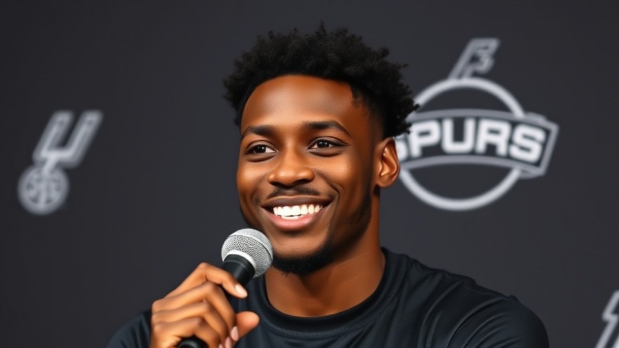 Keldon Johnson at press conference showcasing NBA rising stars and Spurs culture