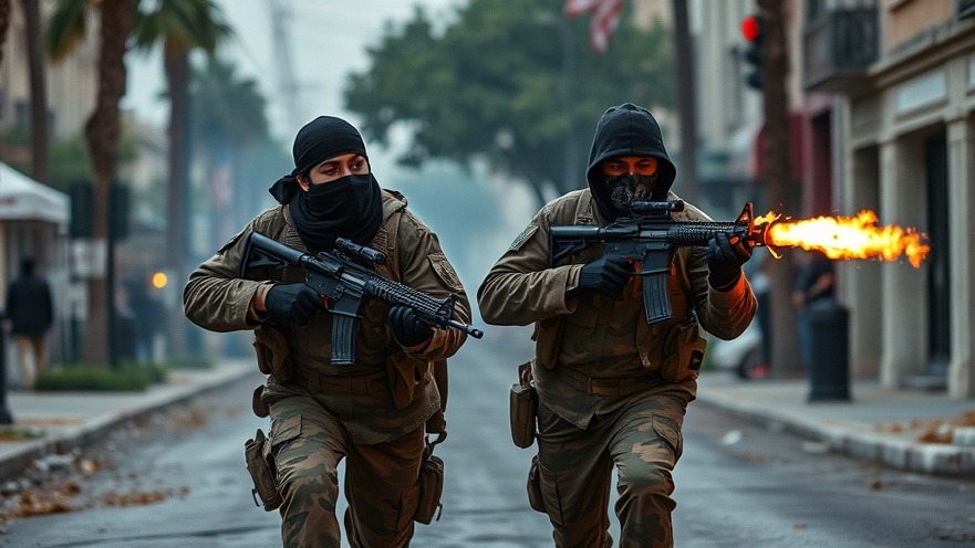 Breaking US news: Two Hamas terrorists running down American street, rifles firing.