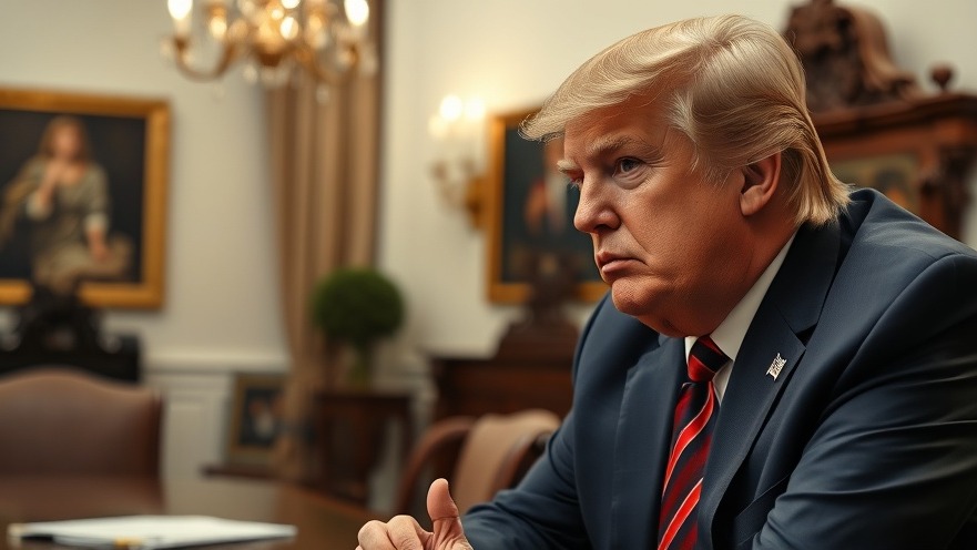 Trump engaged in conversation in an elegant office, reflecting U.S. foreign relations.