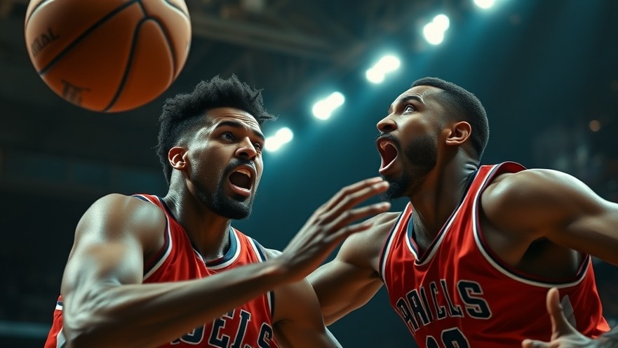 Cleveland Cavaliers highlights: Intense players battling for the ball in dramatic lighting.