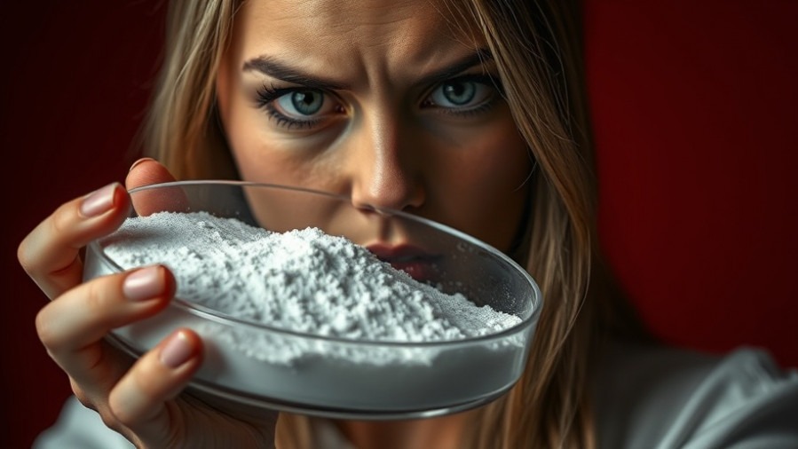 Young woman in concern, exploring mental wellness for seniors with a petri dish.