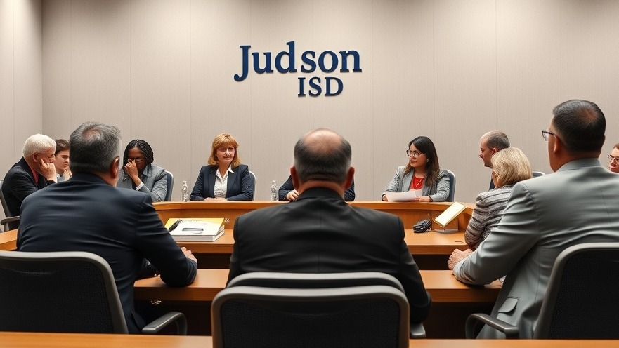 Judson ISD budget cuts discussed in a diverse school board meeting.