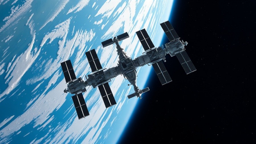 International Space Station orbiting Earth, highlighting NASA's role in national news.