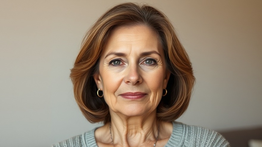 Middle-aged woman practicing mindfulness for stress management tips in a serene indoor setting.
