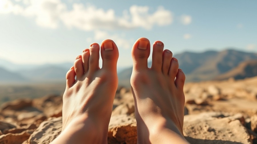 Five toes on many feet representing natural sleep remedies for older adults.
