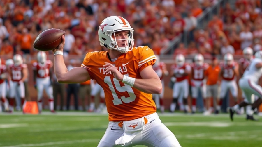 Texas Longhorns quarterback Arch Manning during recovery from concussion - SEC football updates.