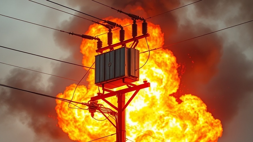 San Antonio breaking news: electrical transformer explosion on telephone pole.